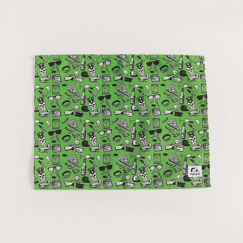 After Party (Placemat) After Party - Place Mats & Dining Décor - Cotton & Hemp Green