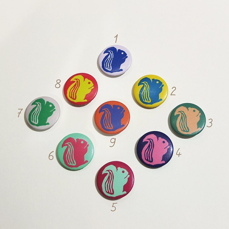 綠森林動物園之徽章系列-no.15-◆◇◆偷吃松鼠◆◇◆ - Badges & Pins - Paper Multicolor