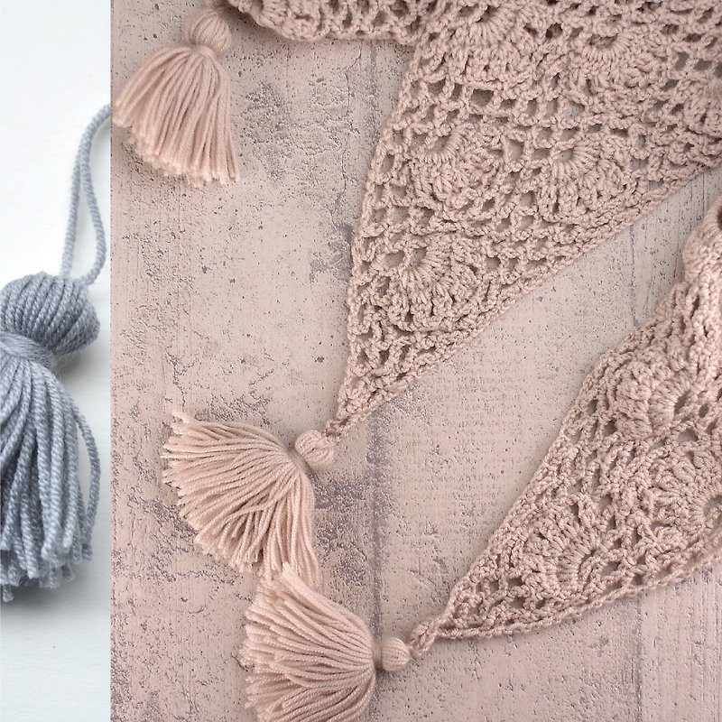 Material package * Crowne warm shawl (silver gray) - อื่นๆ - วัสดุอื่นๆ สีเทา