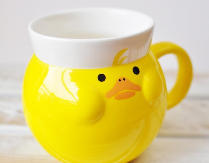 [Japan's] mouth toot Decole yellow duckling styling mug (final Group B) - แก้วมัค/แก้วกาแฟ - วัสดุอื่นๆ สีเหลือง