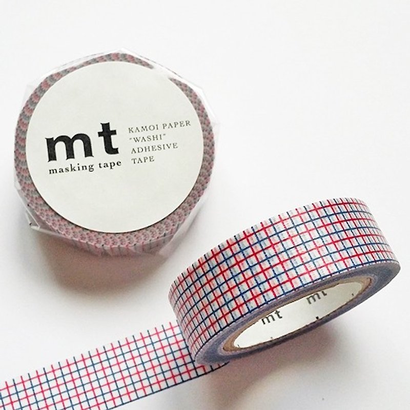 mt and paper tape Deco [square - burgundy + smoky blue (MT01D273)] - Washi Tape - Paper Red