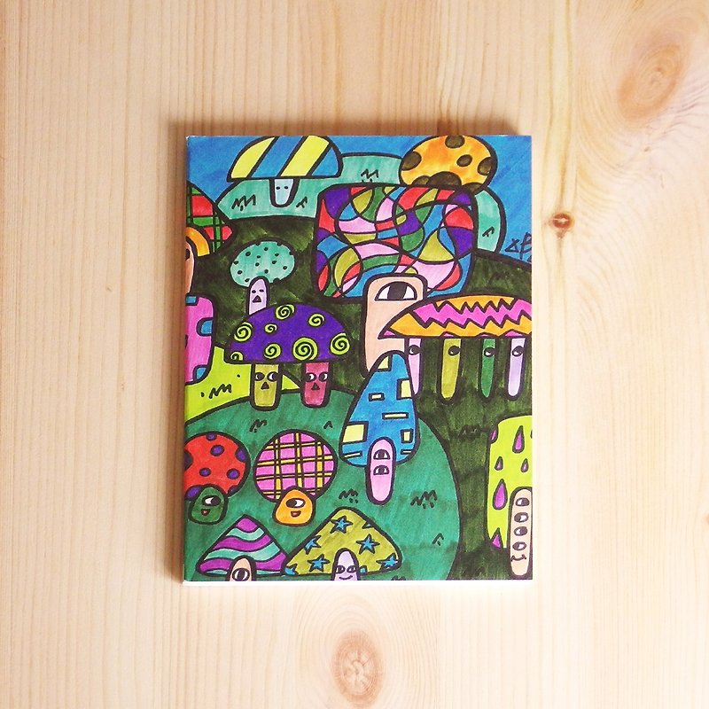 Little Notebook – Mushroom Forest - สมุดบันทึก/สมุดปฏิทิน - กระดาษ สีเขียว