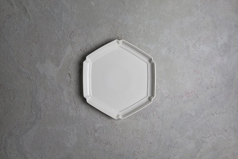 JICON hexagonal plate - จานเล็ก - วัสดุอื่นๆ ขาว