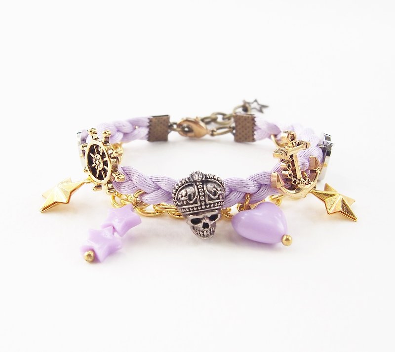 ♥ ELBRAZA ♥ Skull lavender bracelet - Bracelets - Other Materials Purple