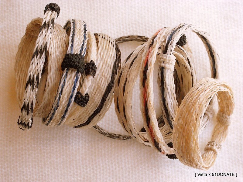 Vista[見聞]，南美洲，印地安手工編織手環  (馬毛製成) - 中版 限量單一款 - สร้อยข้อมือ - วัสดุอื่นๆ สีนำ้ตาล