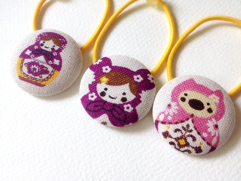 hm2. Scarf three dolls 1 single withholding beam into - Hair Accessories - Other Materials Purple