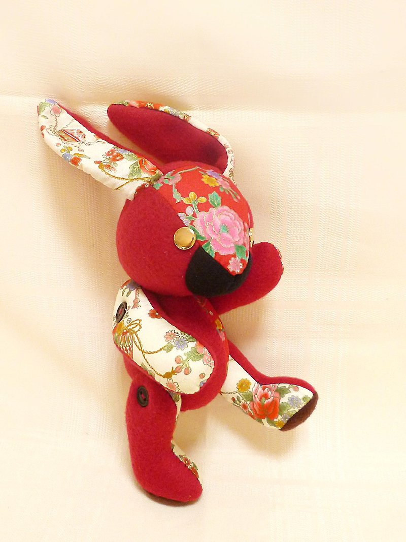 POPO│ Alice Rabbit │ hand made. Festive red - ของวางตกแต่ง - วัสดุอื่นๆ สีแดง
