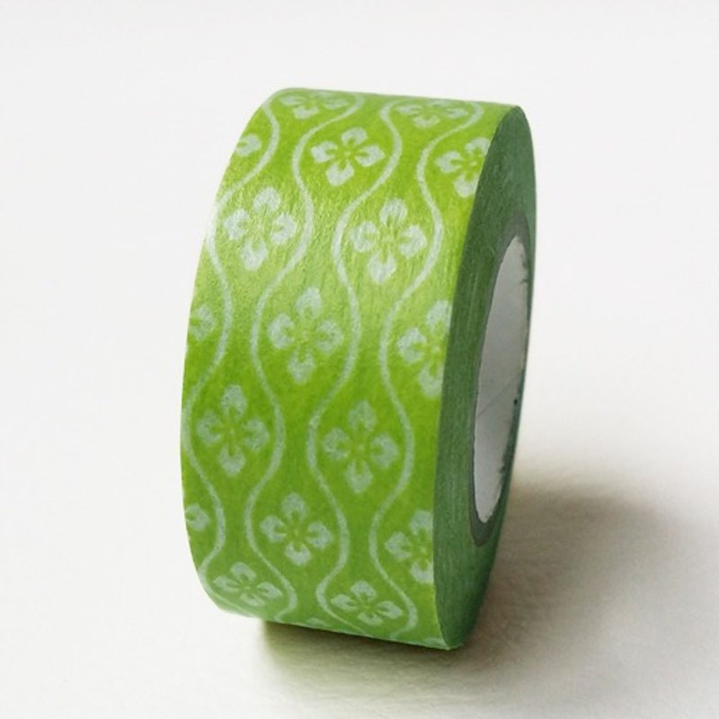 maste and paper tape Multi Japan Series [flower Ling Li Chung (MST-MKT155-B)] - Washi Tape - Paper Green