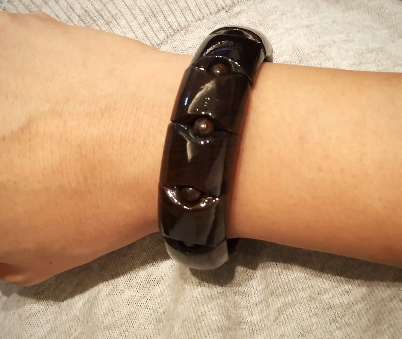 Design bracelets - black persimmon wood - Bracelets - Wood 