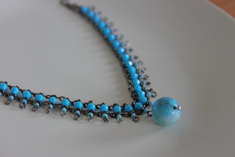 Turkey Waltz Necklace - Necklaces - Other Materials Blue