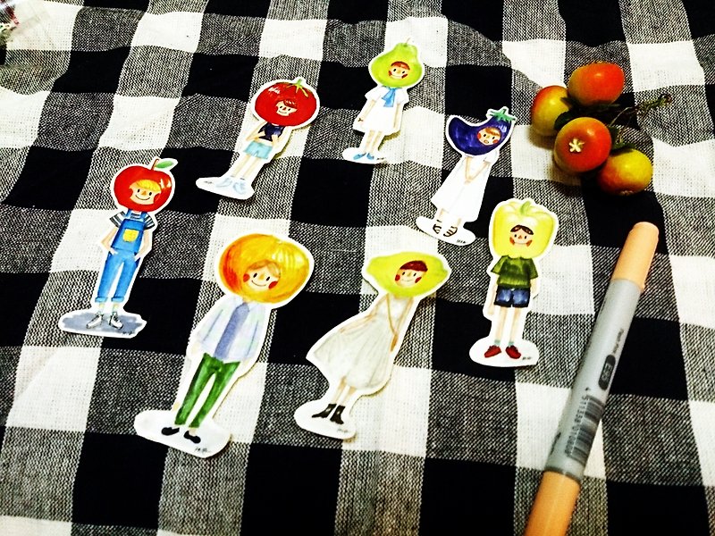 Fruit Girls | painted sticker set - สติกเกอร์ - กระดาษ หลากหลายสี