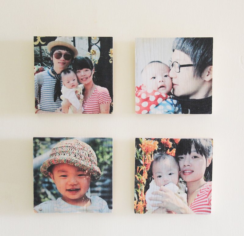 Xiang - happy family special pine paintings (family of four groups) - ของวางตกแต่ง - ไม้ หลากหลายสี