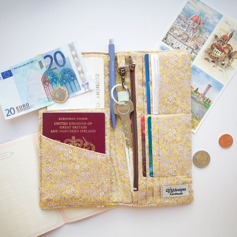 PP11- Functional fabric travel wallet - Passport Holders & Cases - Other Materials Yellow