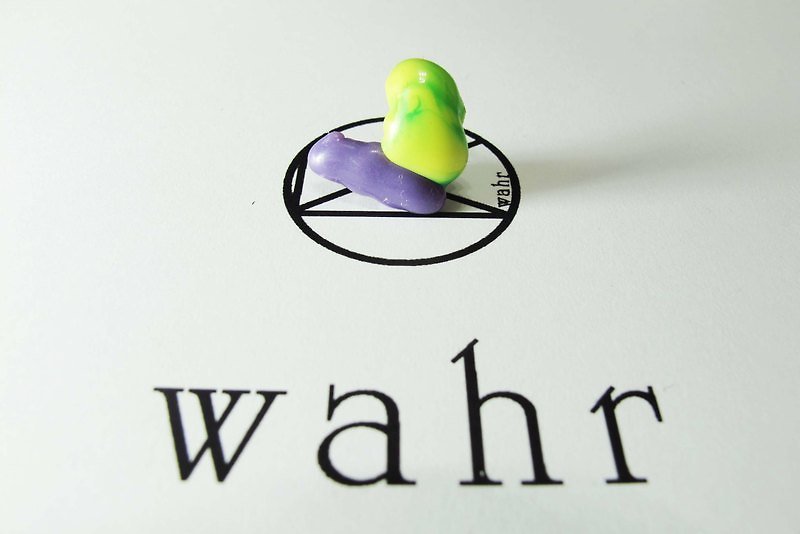 【Wahr】怪V耳環 - ピアス・イヤリング - その他の素材 多色