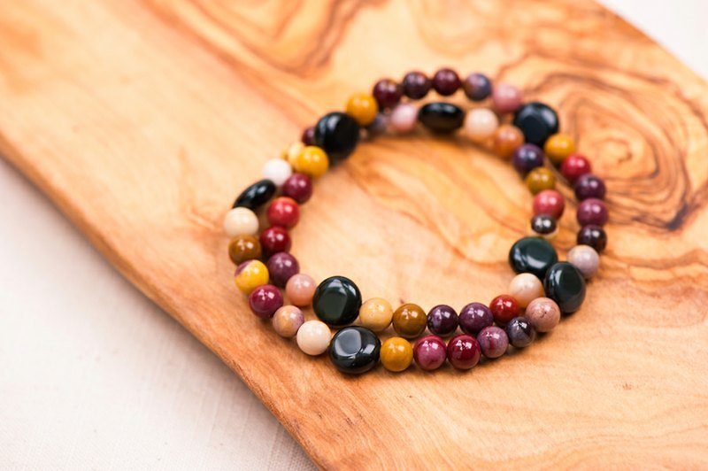 [Woody'sHandmade] color. Double color stone bracelets - Bracelets - Other Materials Multicolor