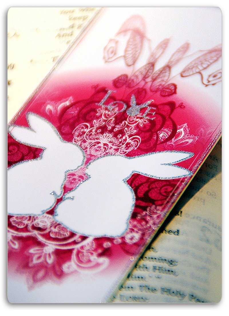 蕾絲兔兔書籤(一組) - 卡片/明信片 - 紙 