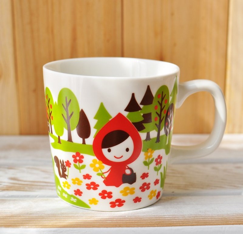 [Decole] Otogicco series Little Red Riding Hood Big Bad Wolf flowers mug / coffee cup - Mugs - Other Materials Multicolor