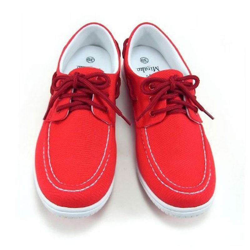 Mirako Sport bike shoes, casual sailing shoes] [non-card 99101 MADE IN TAIWAN, red - Men's Casual Shoes - Other Materials Red