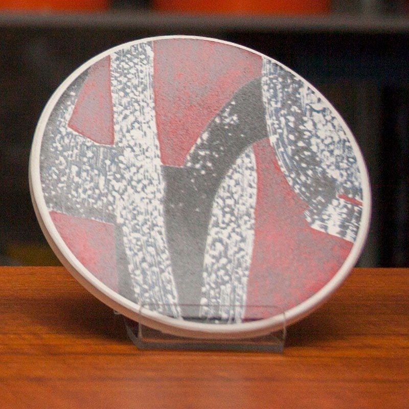 Li Jianzhong / Works 2007-1-Water Moon Coaster - Coasters - Porcelain Red