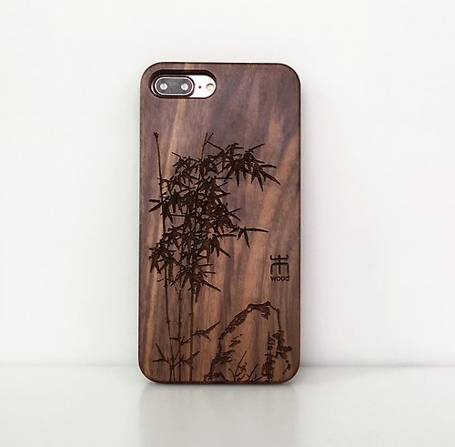 小木工房 手工客制實木iPhone三星手機殼,定做純木手機殼,個性禮品,竹石