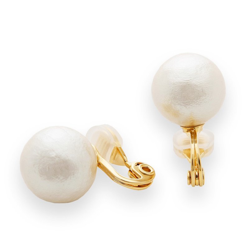 [JewCas] Cotton Earring earrings / JC1682 (10mm) (air ear clip) - Earrings & Clip-ons - Other Metals 