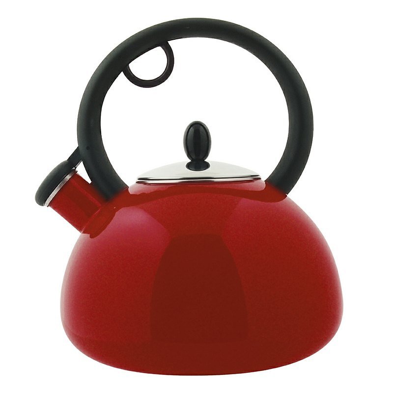 OSICHEF [Bubble Enamel Flute Teapot]-Red 2.3L (Mother's Day Limited Product) - ถ้วย - โลหะ สีแดง