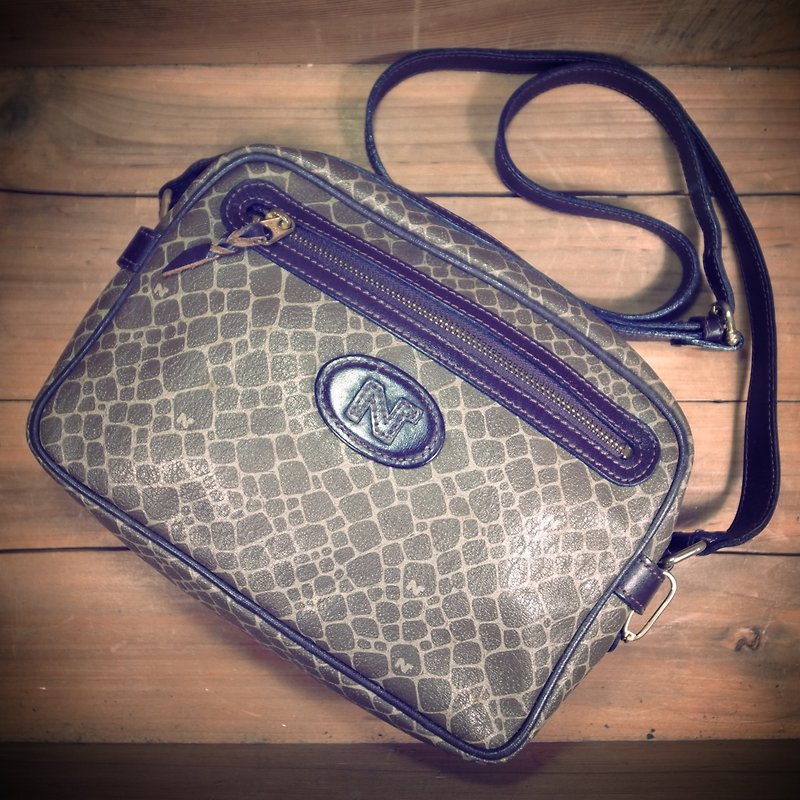 Old Bones Nina Ricci Giraffe Side Back Bag Q13 Vintage - Messenger Bags & Sling Bags - Genuine Leather Brown