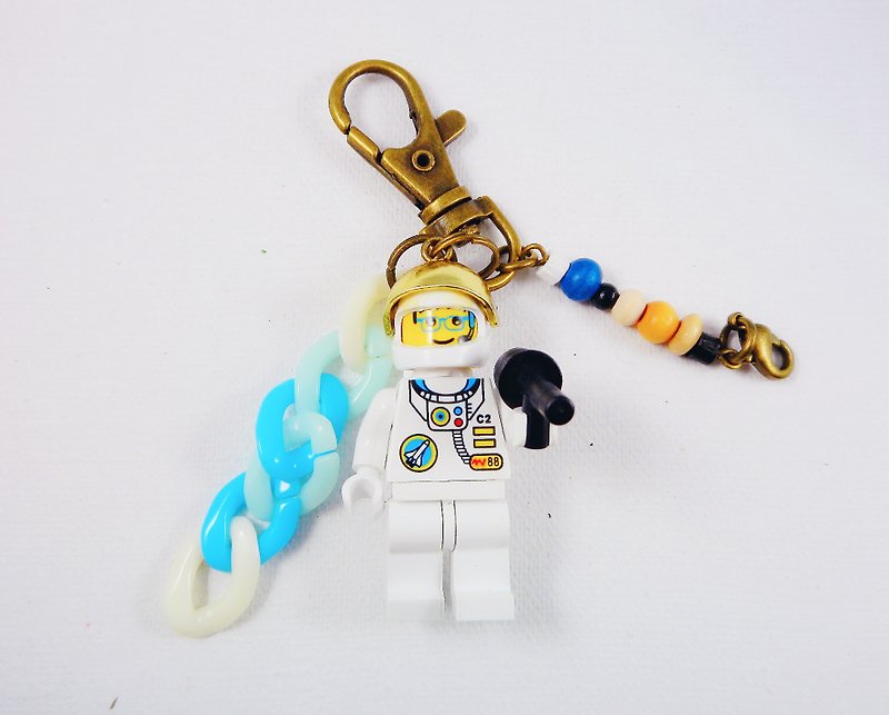 god leading hand-made - [especially] astronaut Mars Rescue texture toy collection gift key ring pendant personalized boys - Keychains - Other Metals White