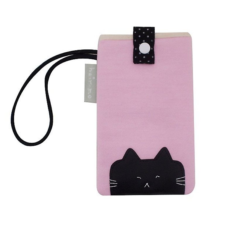 hairmo. Doodle cat portable cell phone package (powder) - เคส/ซองมือถือ - วัสดุอื่นๆ สึชมพู