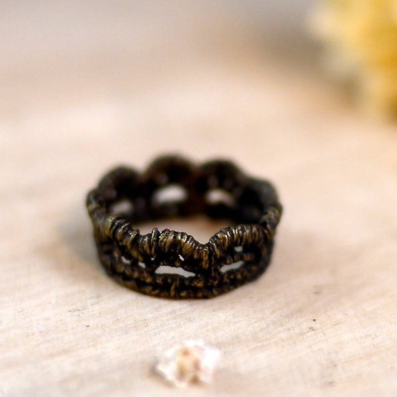 [Jinxia Lin] fine jewelry ‧ Edition Lace Ring - bronze clearing Specials - แหวนทั่วไป - โลหะ 