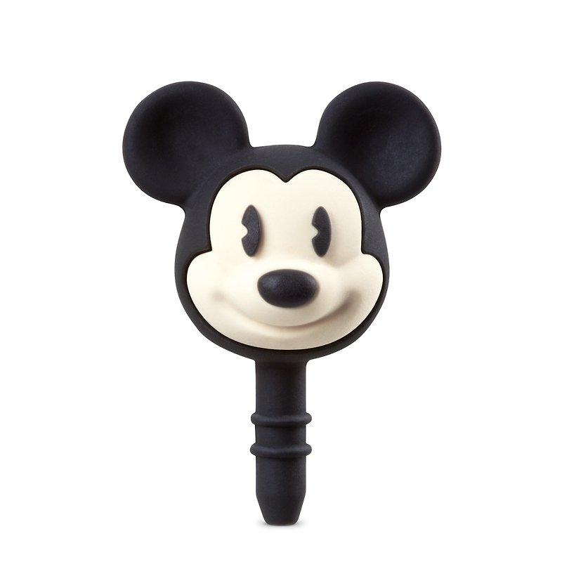 Mickey Ear Cap dustproof earphone plug-/Mickey - ที่ตั้งมือถือ - ซิลิคอน สีดำ
