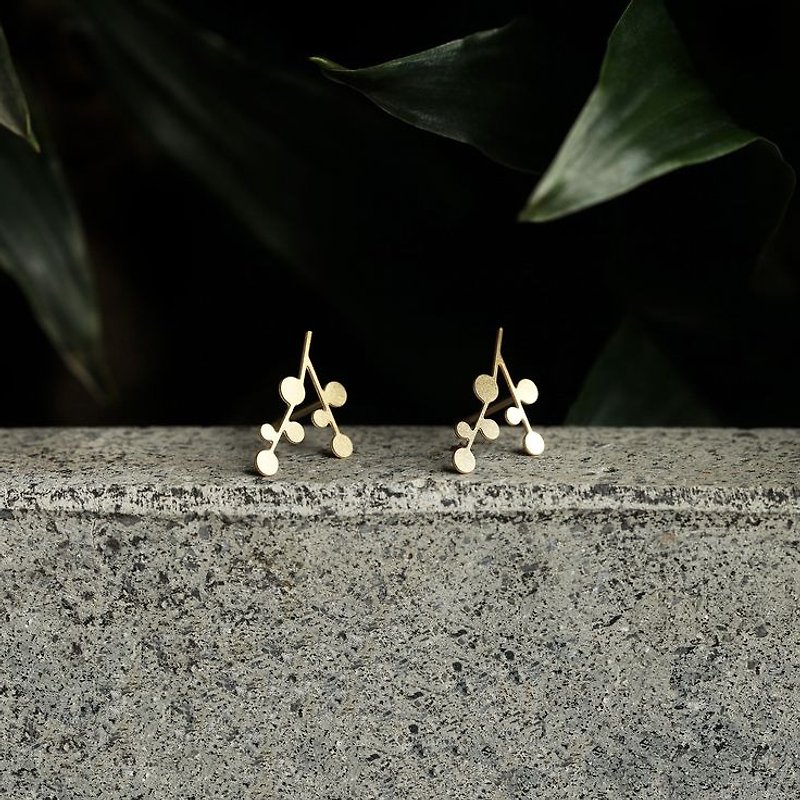 Gold Snowflake Earrings Snow Days Earrings (XS) - ต่างหู - โลหะ 