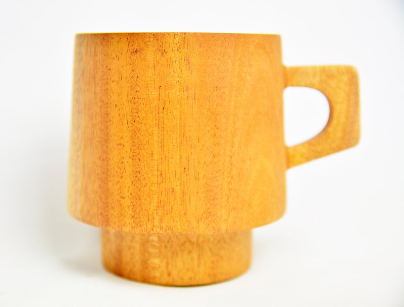 Handmade mahogany mug _ _ piles of fair trade - แก้วมัค/แก้วกาแฟ - พืช/ดอกไม้ สีทอง