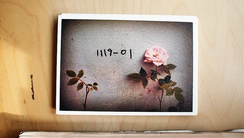 OldNew Lady-攝影明信片【薔薇】 K8 - 卡片/明信片 - 紙 灰色