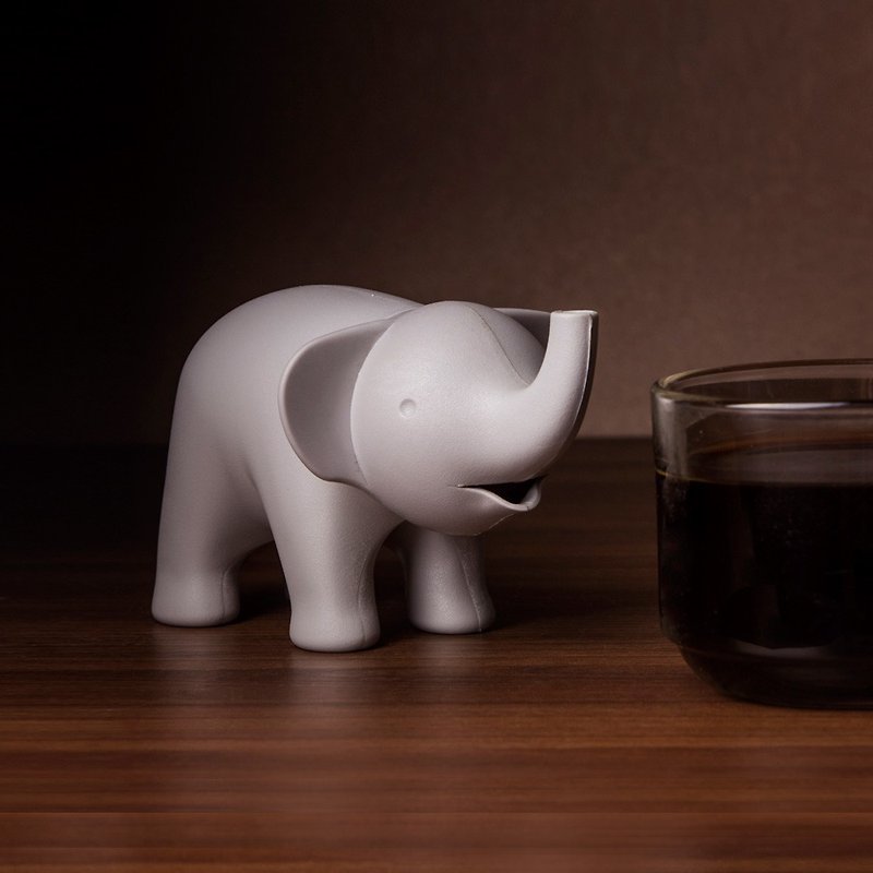 QUALY Little Elephant Sugar Bowl - Food Storage - Plastic Gray