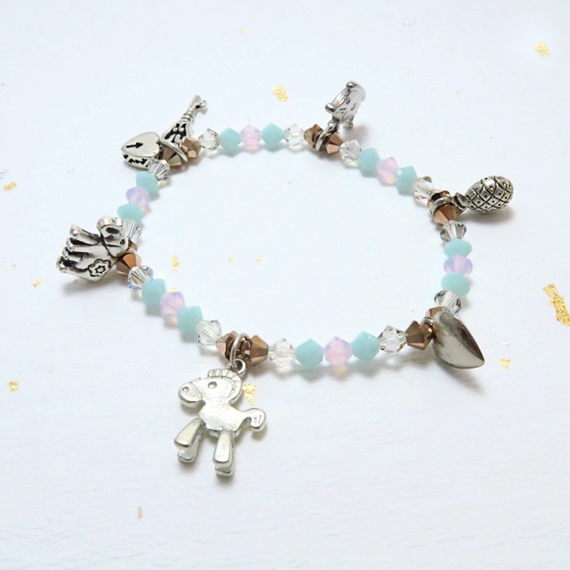 パンドラギフト◆光の色 - 日本パール/シルバー/ブレスレットブレスレットのギフトのカスタム設計 - 金具・アクセサリーパーツ - その他の素材 ピンク