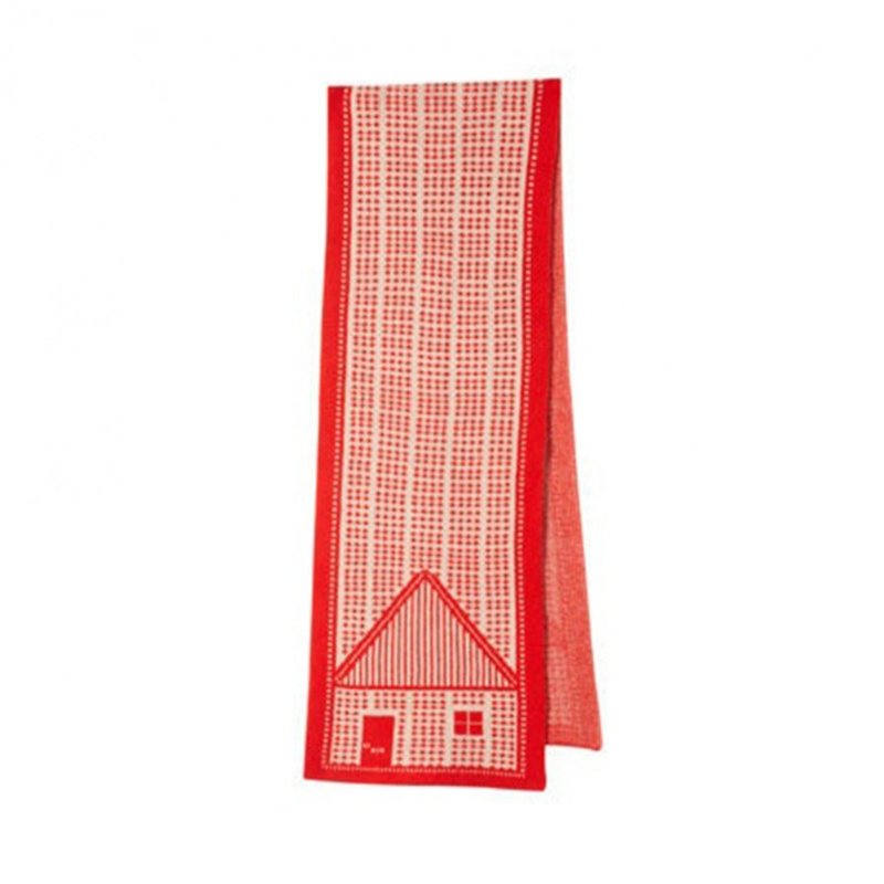 House pure wool scarf - red | Donna Wilson - Scarves - Other Materials Red