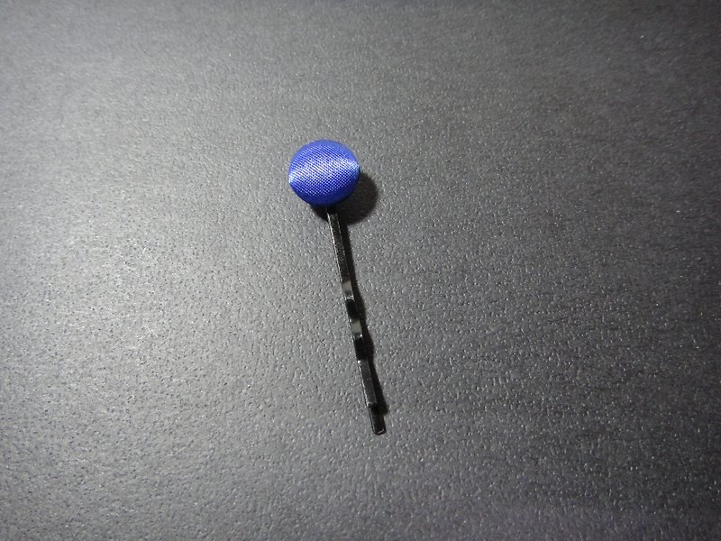 Bright sapphire blue button small hairpin C20ASZ14 - Hair Accessories - Silk Blue