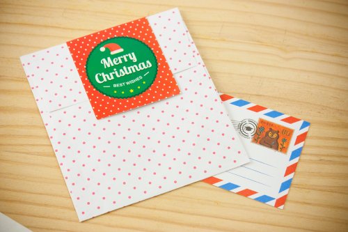 へのクリスマスプレゼントのステッカー--50
