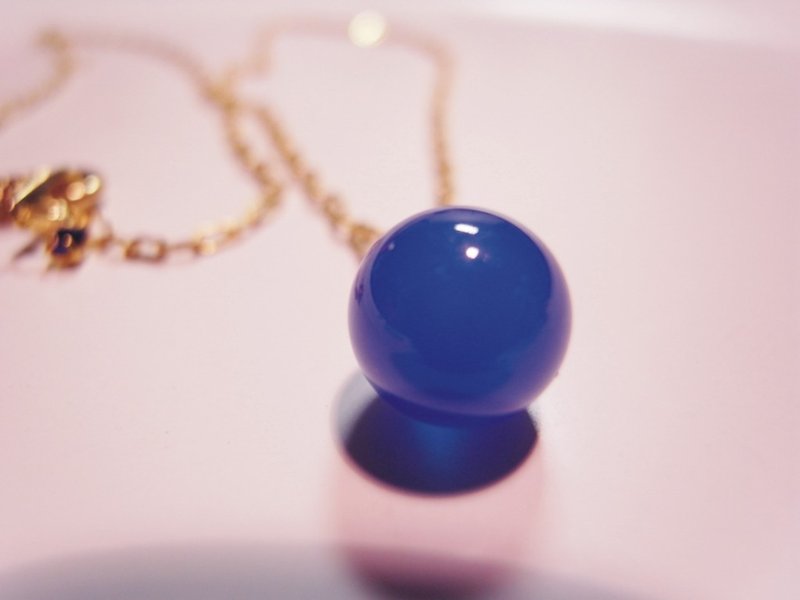 Blue Peppermint Candy Necklace - Necklaces - Acrylic Blue
