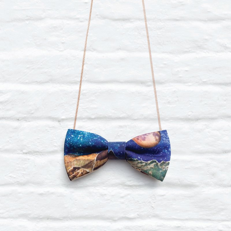 K0152 Necklace, Hairband, Pet Collar, Toddler Bow tie - สร้อยติดคอ - วัสดุอื่นๆ สีน้ำเงิน