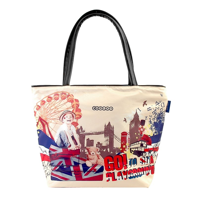 COPLAY tote bag II-my secret place (England) - กระเป๋าแมสเซนเจอร์ - วัสดุกันนำ้ สีนำ้ตาล