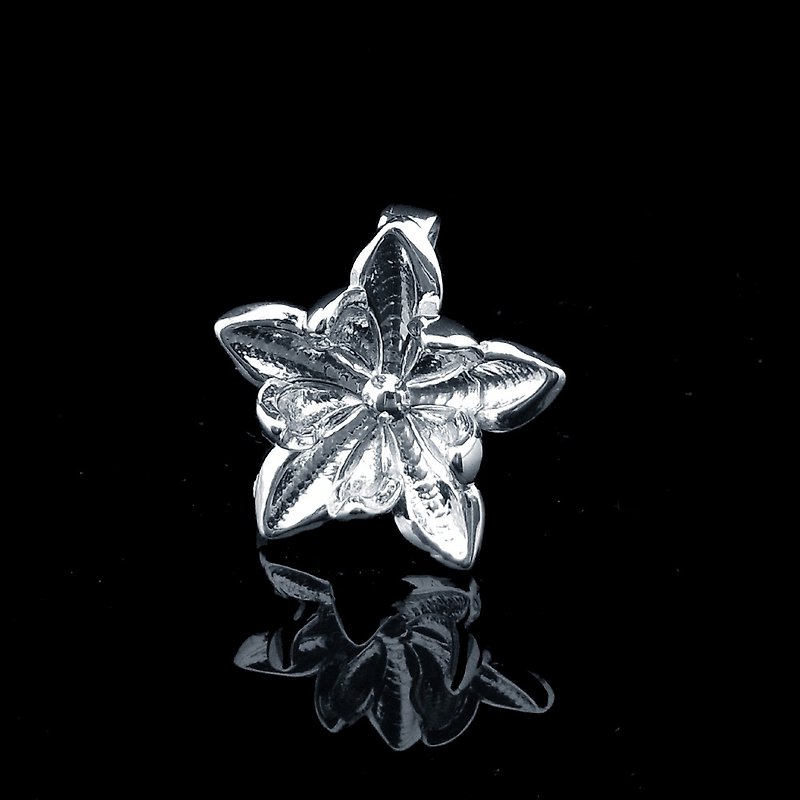 Blossom of Little Flora - Gold Plating Silver 925 Pendant Drop - สร้อยคอ - เงินแท้ สีเงิน