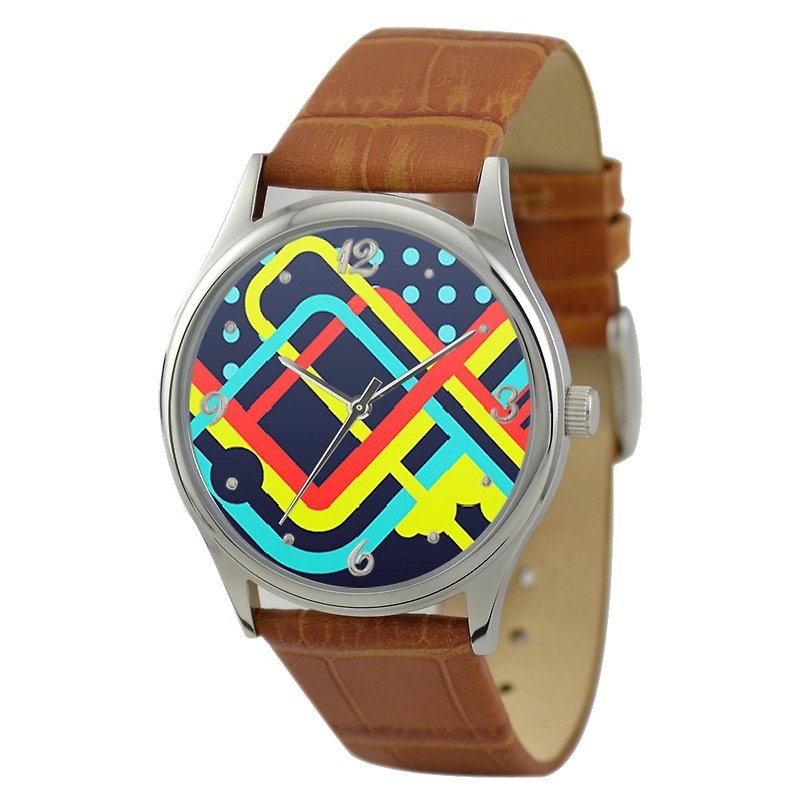 4色のパターンの腕時計 - 腕時計 - 金属 多色