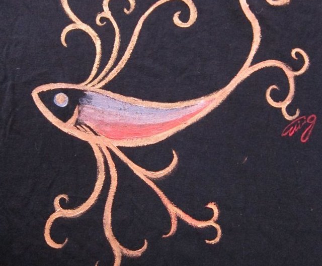 珍しい刺繍絵です。(顔料を使用して手描きではない)