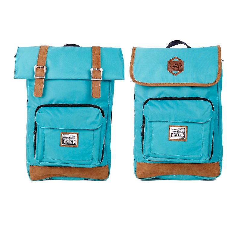 RITE twin package ║ vintage bag flight bag x 2.0 (L) - Nylon Fenlv ║ - กระเป๋าแมสเซนเจอร์ - วัสดุกันนำ้ สีเขียว