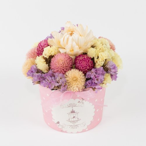 Kinki 手作Studio 莓果千日紅蛋糕花盆栽|結婚捧花永生乾燥花畢業謝師禮物生日畢業