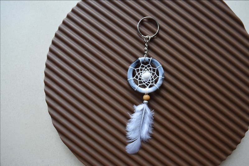 Dream Catcher // Large Keychain // Marble - Keychains - Other Materials White