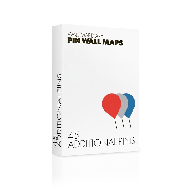 パロマー│世界地図用の写真ピンレッドグレー45ピン - 地図 - プラスチック レッド