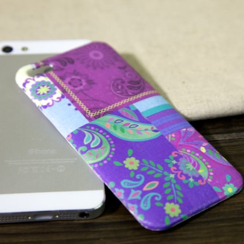 iPhone 5 背包外殼：紫花風 - 手機殼/手機套 - 防水材質 紫色